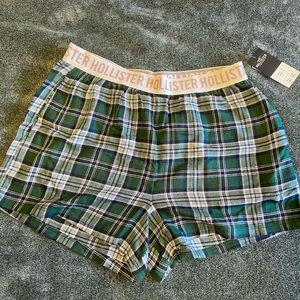NWT Hollister Green Boxer Sleepwear Shorts